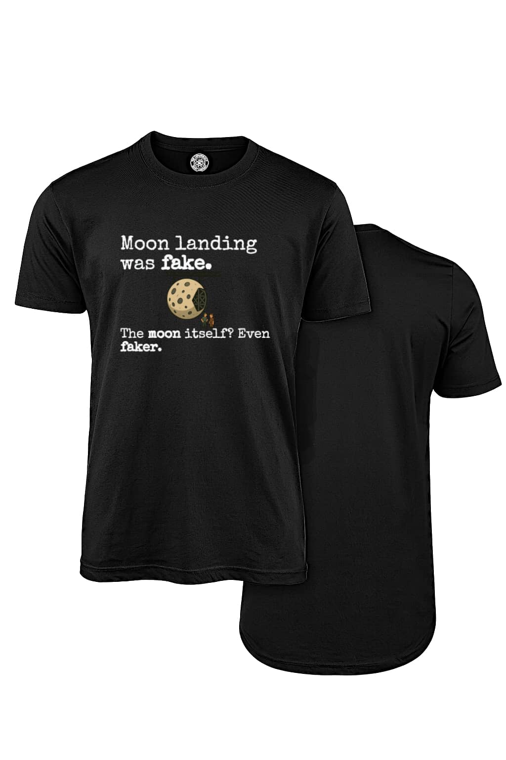 The Moon Is Fake: Lunar Deception Shirt (Black)